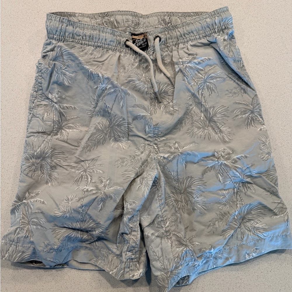 Gray Palm Tree Swim Shorts